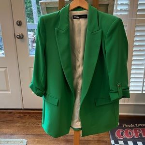 Zara blazer with rolled up sleeves